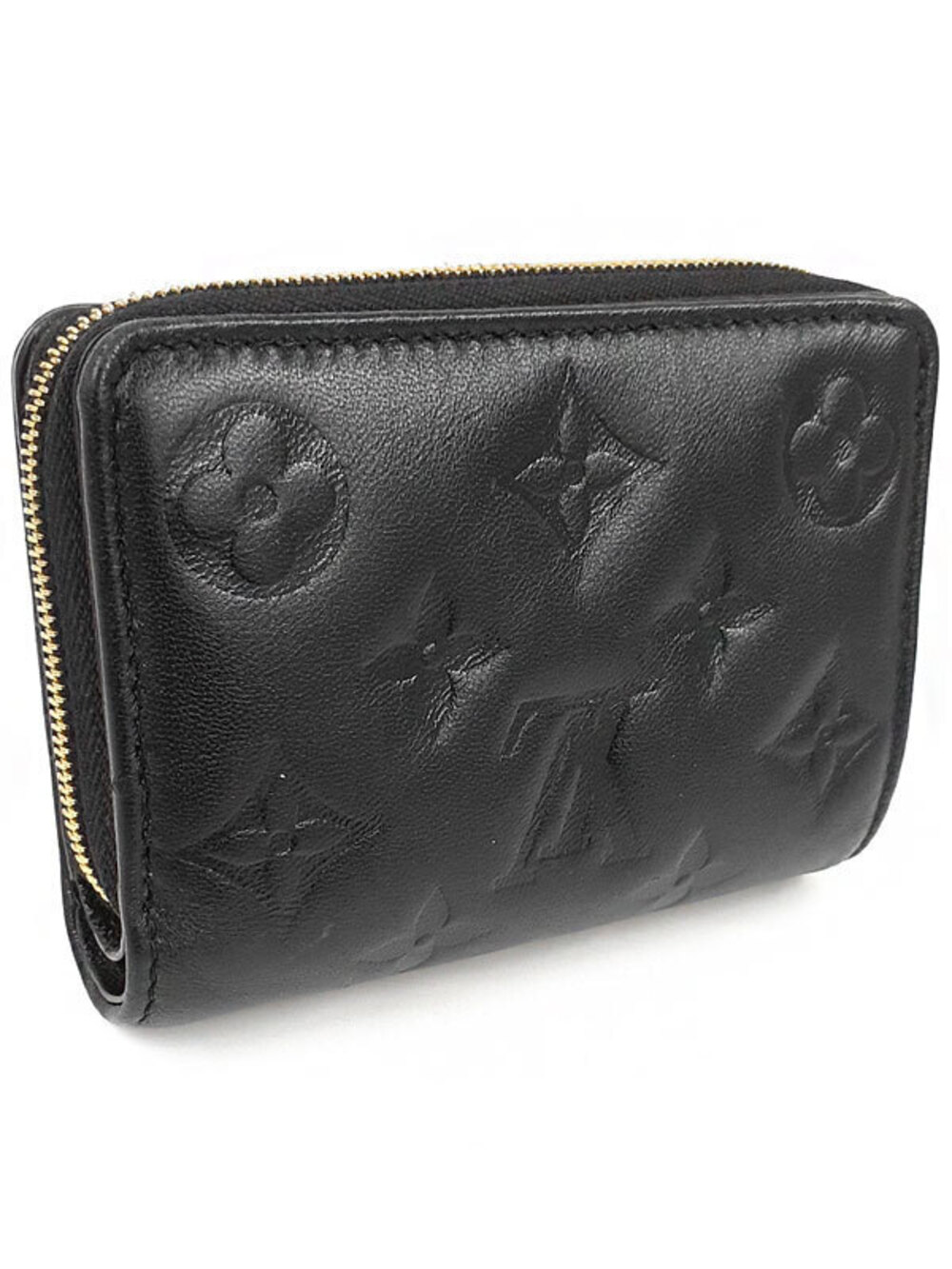 Louis Vuitton Monogram Portefeuille Wallet fold Short Bi Lou Brown